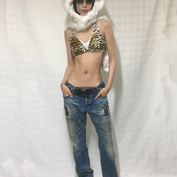 허리45!Hysteric Glamour데님 스터드 바지