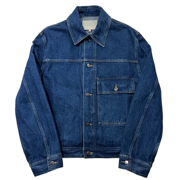 스튜디오 니콜슨 페타르 데님 재킷 인디고 워시