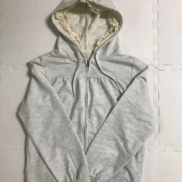 빈티지 레이스 후드집업