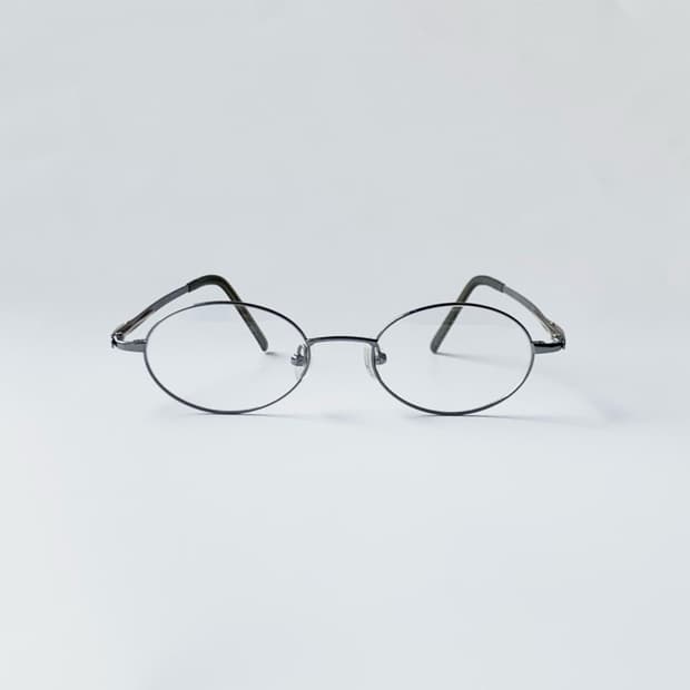 [픽키-694] 건메탈 풀프레임 오벌 안경 슬림 라운드 메탈 프레임