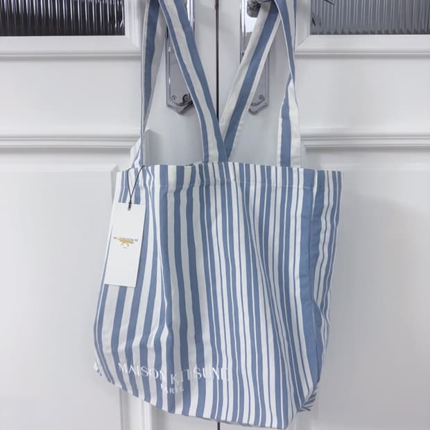 2022SS 메종키츠네 코튼 린넨 에코백