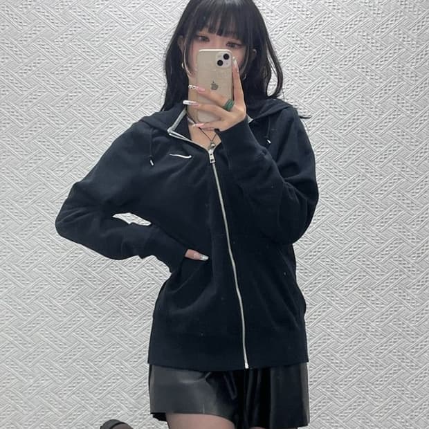 나이키 스우시 캐주얼 스포티 빈티지 후드집업 L C11470