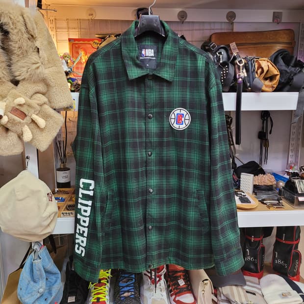 NBA 클리퍼스 체크 셔츠 자켓