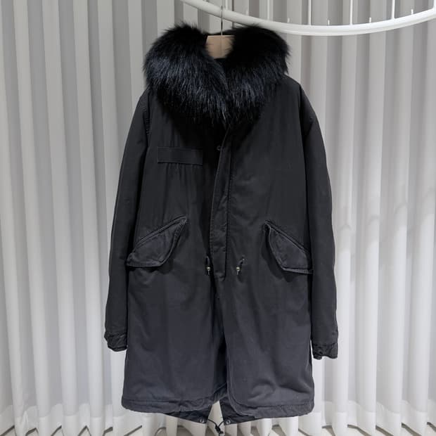 (A/L) / 미스터앤미세스 블랙 블랙퍼 야상 자켓