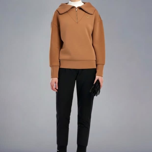 캘러웨이 여성골프복 신상빅로고 와이드넥 맨투맨 90사이즈