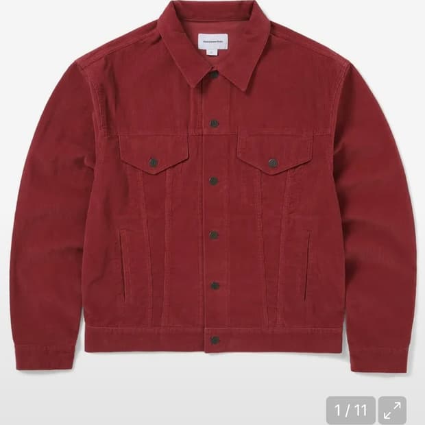 디스이즈네버댓 코듀로이 트러커 자켓 레드