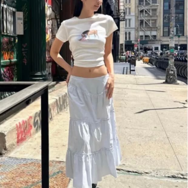 글로니 로데오 스커트 스카이블루