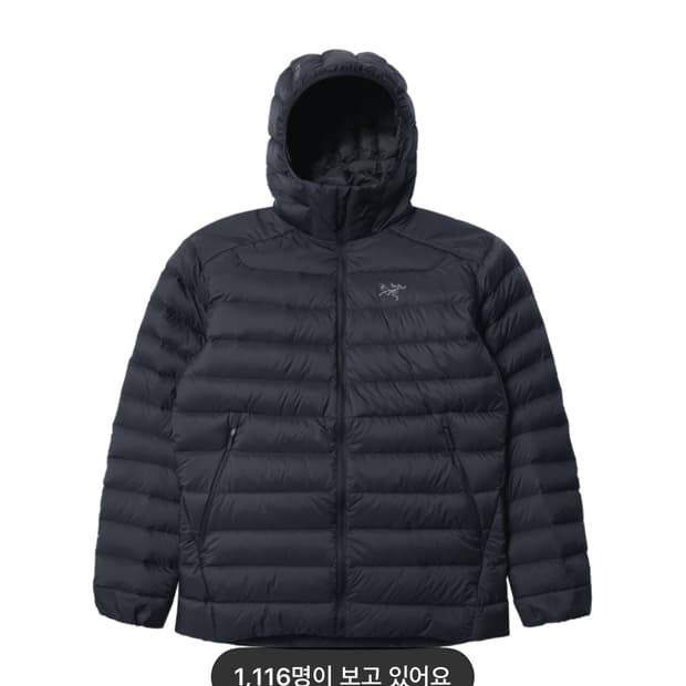 아크테릭스 세륨 후디 블랙 사파이어 L