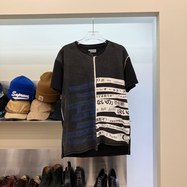 요지야마모토 18ss 컷소우 그래픽 반팔