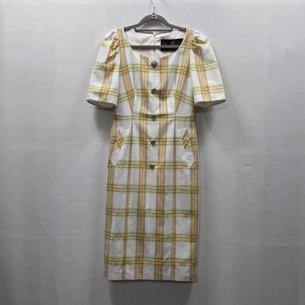 1321 잇미샤(it michaa)스퀘어넥 체크 원피스 55