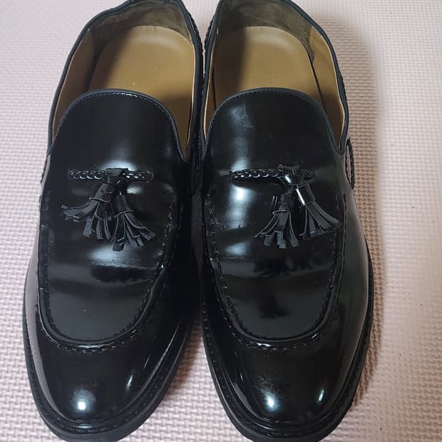 가데옴므 남자 블랙 테슬로퍼/정장화/구두/275 상태굿