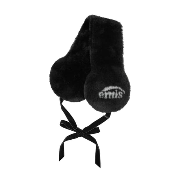 EMIS 이미스 로고 자카드 이어 워머 귀도리 블랙