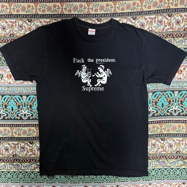 슈프림 17ss Fuck The President 반팔티셔츠