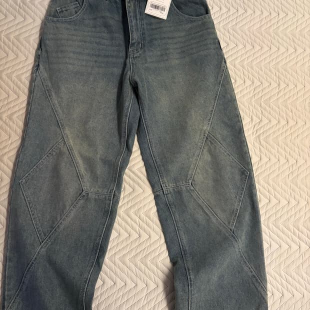 액스톤즈 다이아 하프밴딩 데님 팬츠(L)