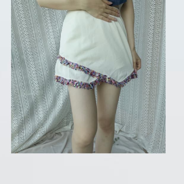 Ivory Fringe Skirt 아이보리 프린지 스커트