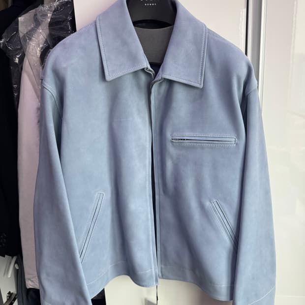 솔리드옴므 스웨이드 레더 스카이블루 48사이즈