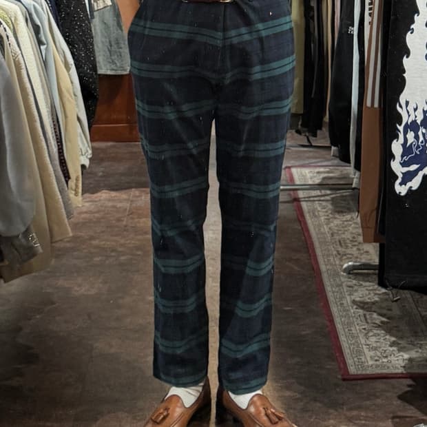 폴로랄프로렌 타탄체크 코튼팬츠 38