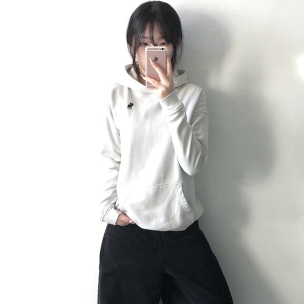 아베크롬비 로고 후드티