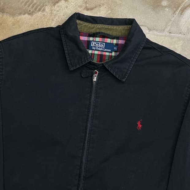 XL 폴로랄프로렌 블랙 해링턴 자켓