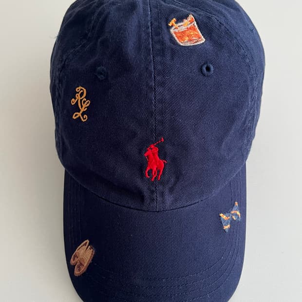 F) 폴로 랄프로렌 자수 캡 모자 네이비