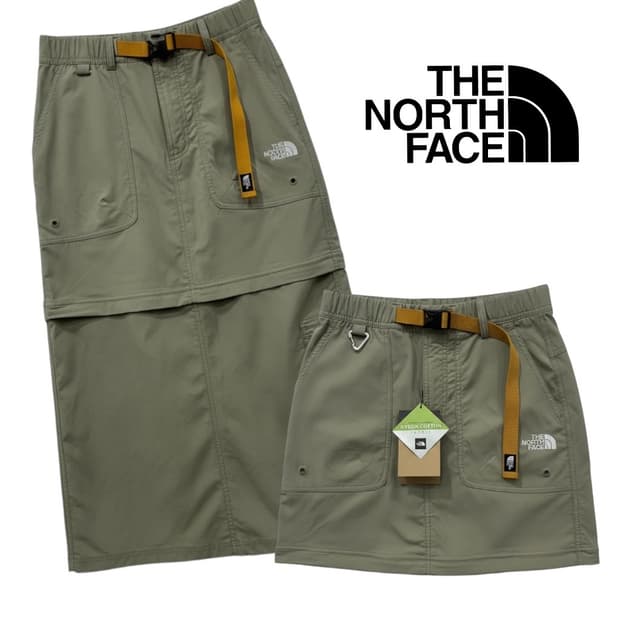 (W)The North Face  기어 업 디테 쳐블 듀얼 스커트 카키