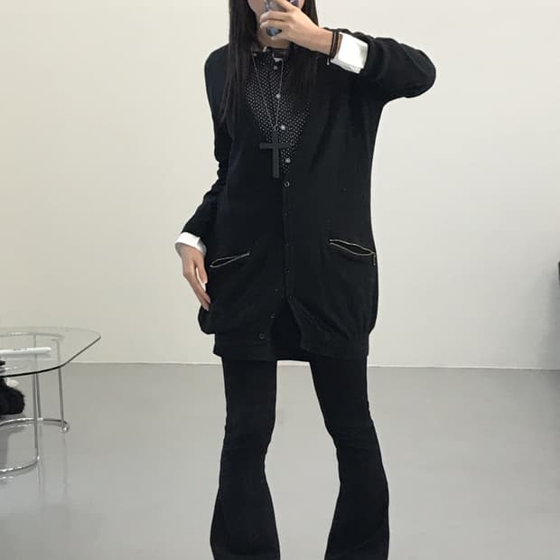  Mysty Zipper Details Cardigans