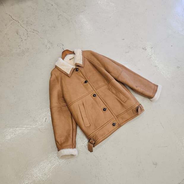 JPN SHEEPSKIN 쉽스킨 양가죽 양털 무스탕 빈티지 여성 오버핏