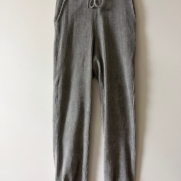 새상품 여자 벨벳 조거팬츠 (그레이)