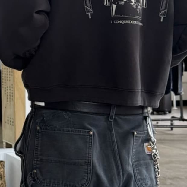 빈티지 칼하트 블랙 더블니 카펜터 팬츠 B01BLK