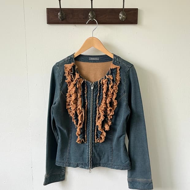 EKDUTin 프릴 데님 자켓