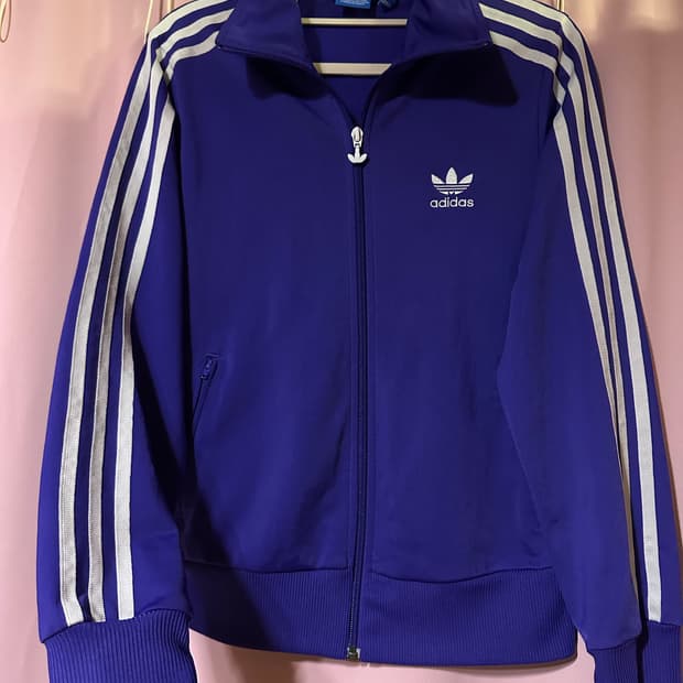 아디다스져지 아디다스 파이어버드 보라 퍼플 화이트 트랙탑 불꽃 집업