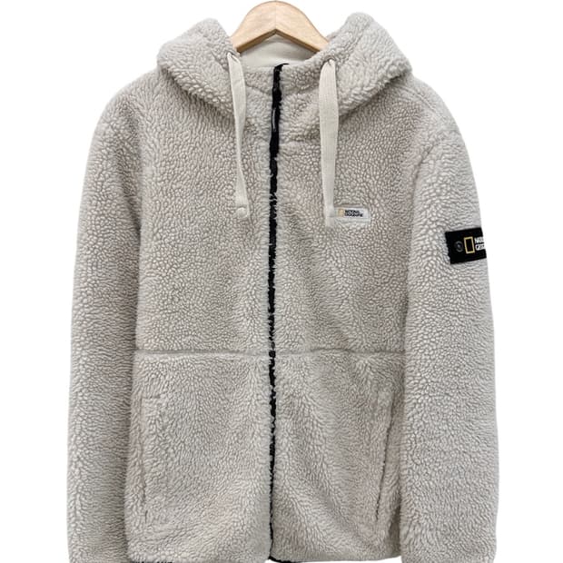 내셔널지오그래픽 후드 플리스 아이보리 (L) 