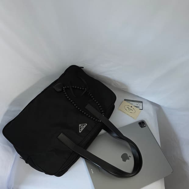 [정품 PRADA] 프라다 포코노 나일론 숄더백 토트백 볼링백