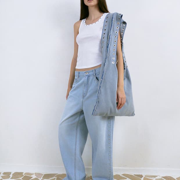 폴리수엠 데님 백