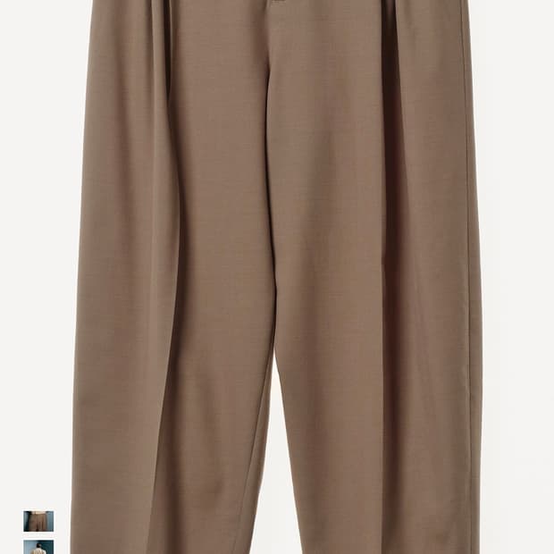 자라 x 윌리 차바리아 플리츠 수트 트라우저 카멜