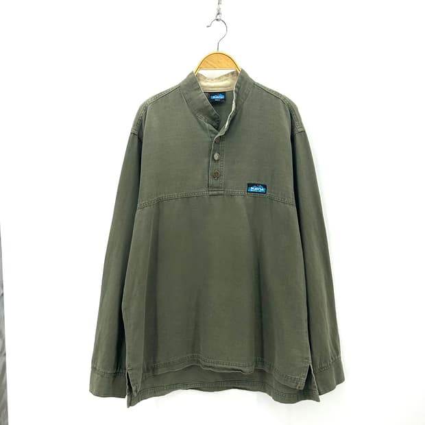 [KAVU] 카부 피그먼트 워싱 헨리넥 롱슬리브