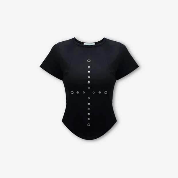0104 티셔츠 (PATCH RIVET T-SHIRT