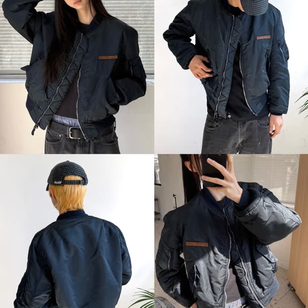 Avirex MA-1 플라이트 자켓 다크 네이비