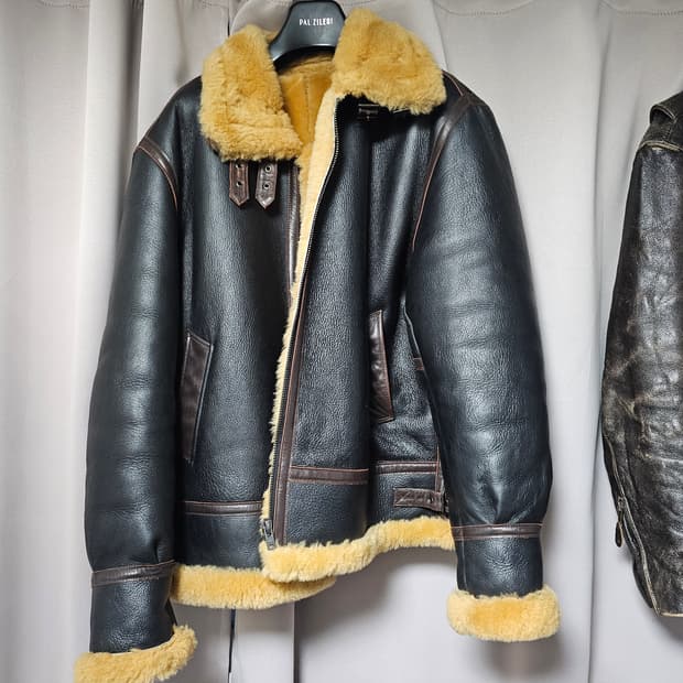 B3 무스탕 레더자켓 착샷o