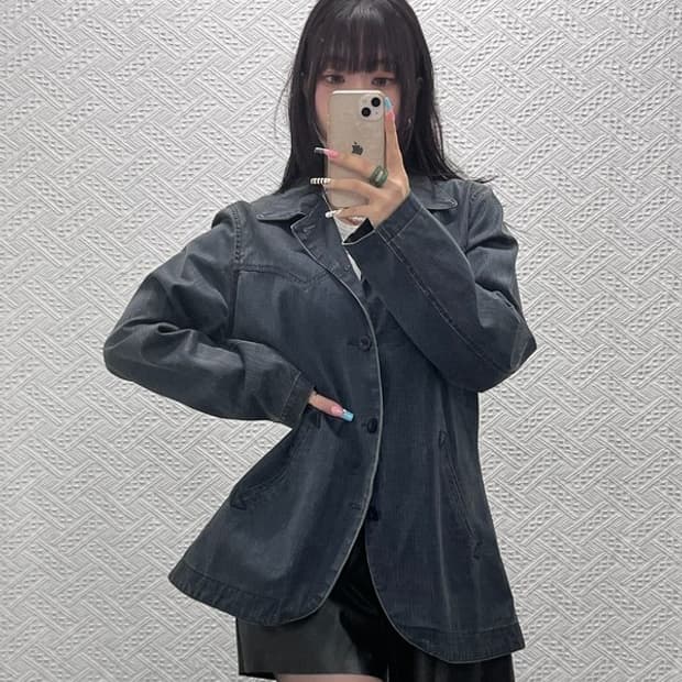 빔스 빈티지 모던시크 드레스핏 워싱 데님자켓 M C12933