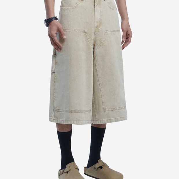 노매뉴얼 NOMANUAL C.D.L BERMUDA PANTS - SAND