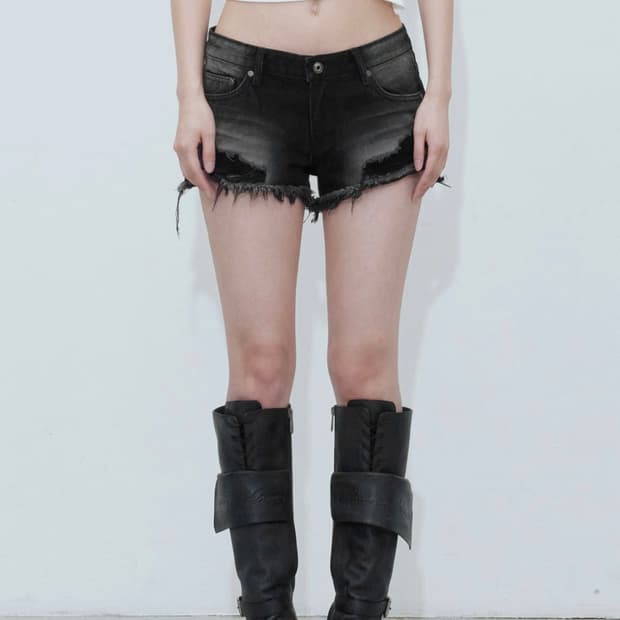 보헤미안서울 다크니스 로우웨스트 쇼츠 숏팬츠 s