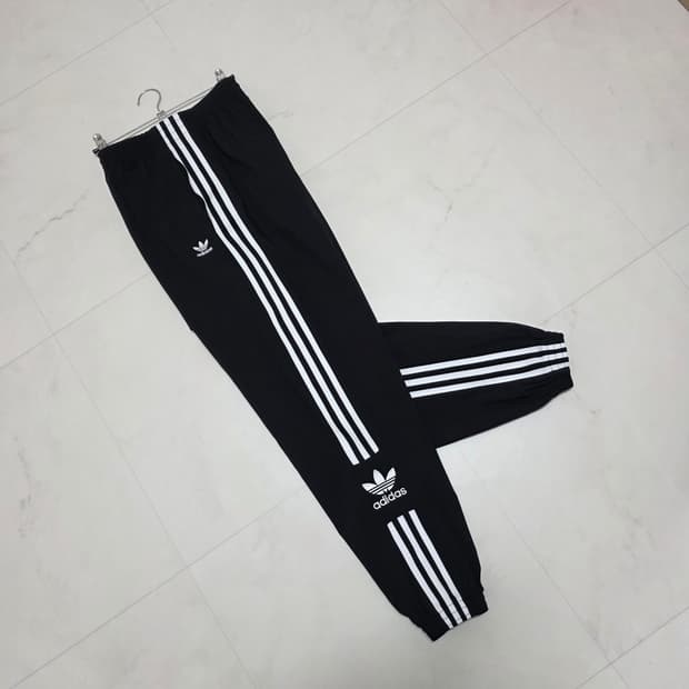 M 아디다스 락업 트랙팬츠 조거팬츠 검흰