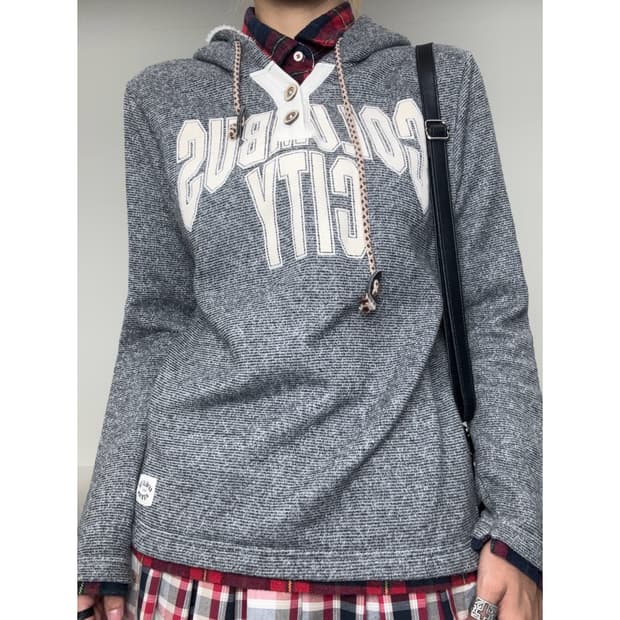 빈티지 레이어드 후드티 y2k