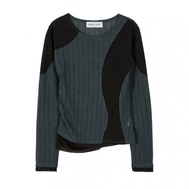 데비어퍼 PHOEBE CURVED TOP_BLACK/CHARCOAL