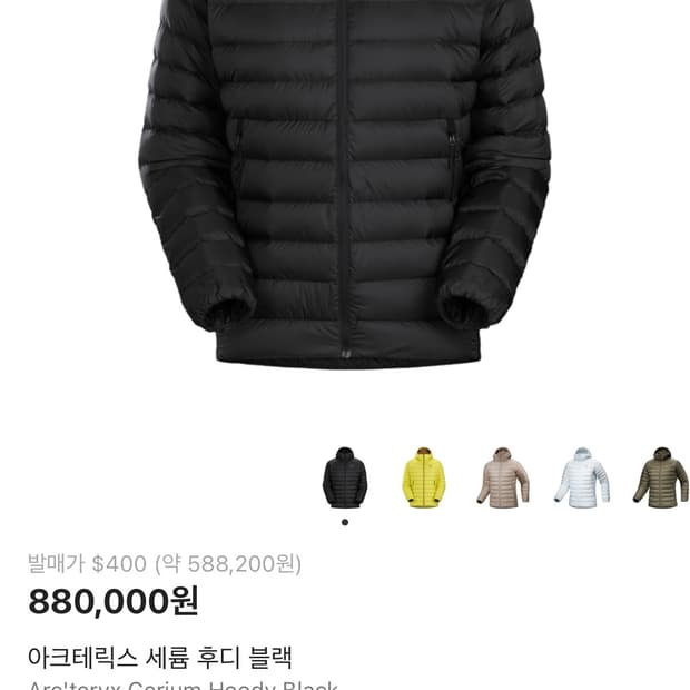 아크테릭스 세륨 블랙 L