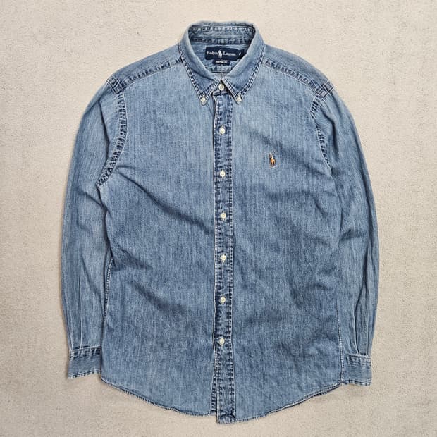 폴로 랄프 로렌 샴브레이 셔츠 M 커스텀핏