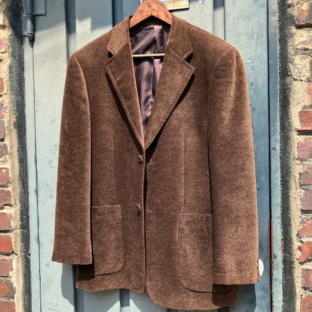 PIERRE BALMAIN 브라운 아웃포켓 울 자켓