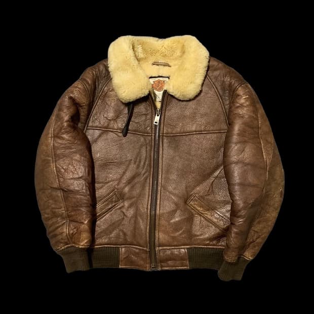 HARLEY DAVIDSON 할리데이비슨 통가죽 무스탕