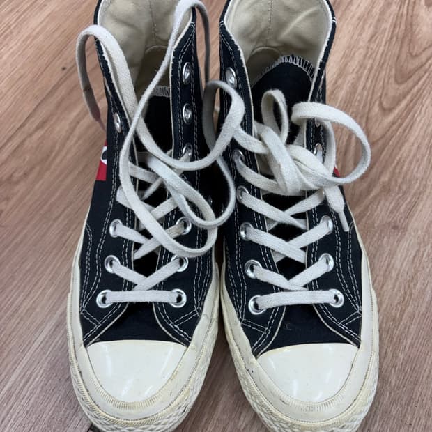 꼼데 가르송 하이탑 스니커즈 (230)